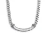 New Collana catena cuban con catena snake piatta centrale Collane