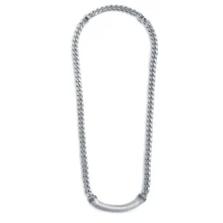 New Collana catena cuban con catena snake piatta centrale Collane