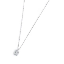 Outlet Collana catena cutting cross zircone centrale 7mm Collane