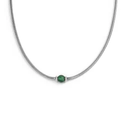 Outlet Collana catena snake con sfera centrale Collane