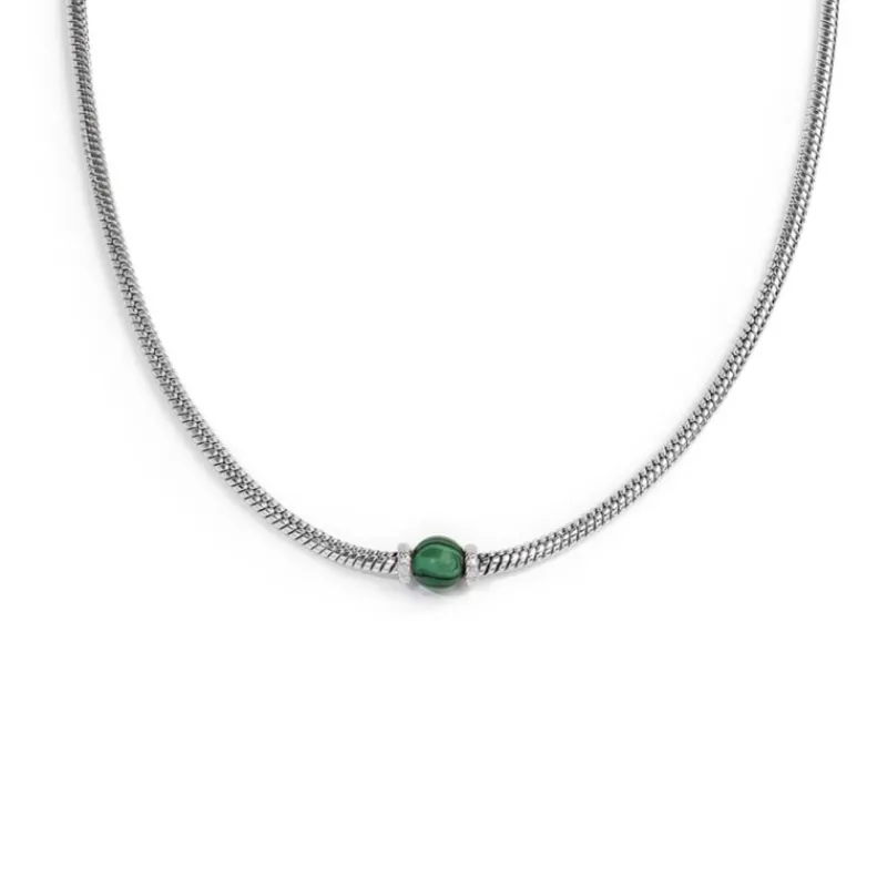 Outlet Collana catena snake con sfera centrale Collane