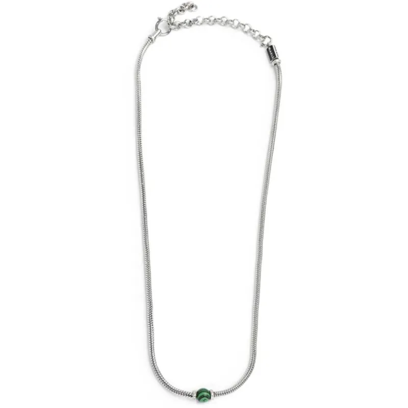 Outlet Collana catena snake con sfera centrale Collane