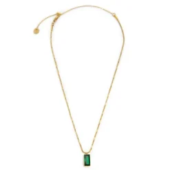 Fashion Collana catena snake quadrata cristallo baguette centrale Collane
