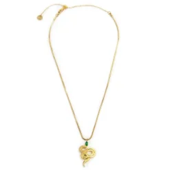 Best Collana catena snake quadrata con serpente pendente Collane