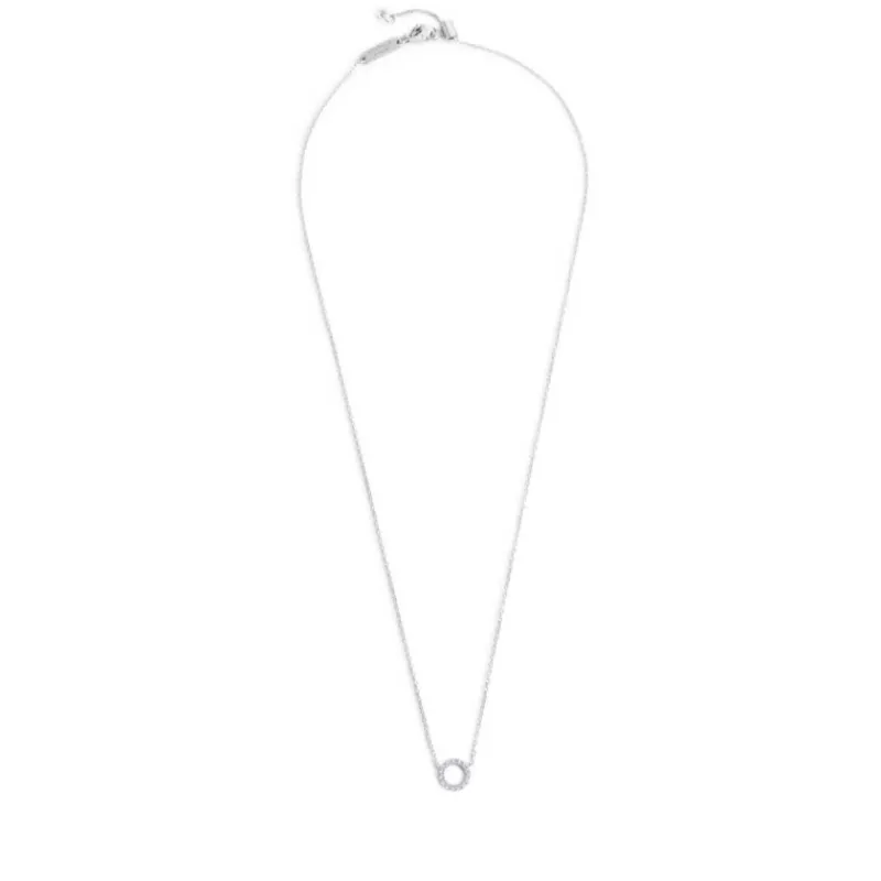 New Collana cerchio 0,8cm con zirconi bianchi Collane