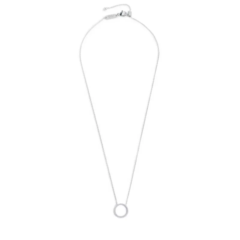 Discount Collana cerchio 1,4cm con zirconi bianchi Collane