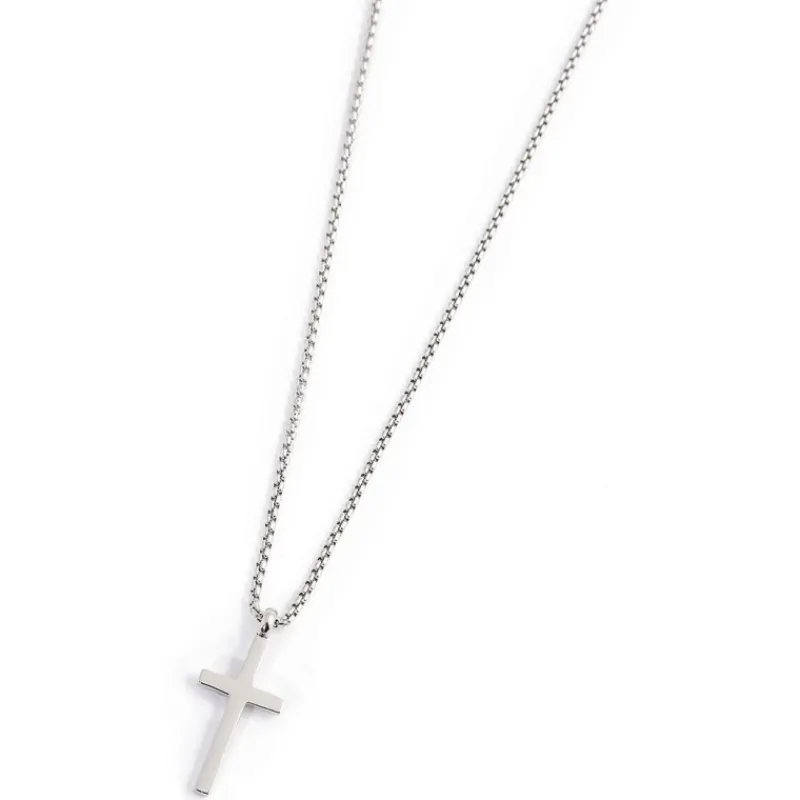 Fashion Collana con croce pendente e zircone Collane