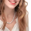 Fashion Collana con dischetti conchiglie bianche e turchesi Collane