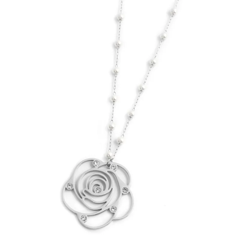 Best Collana con pendente rosa con cristalli Collane