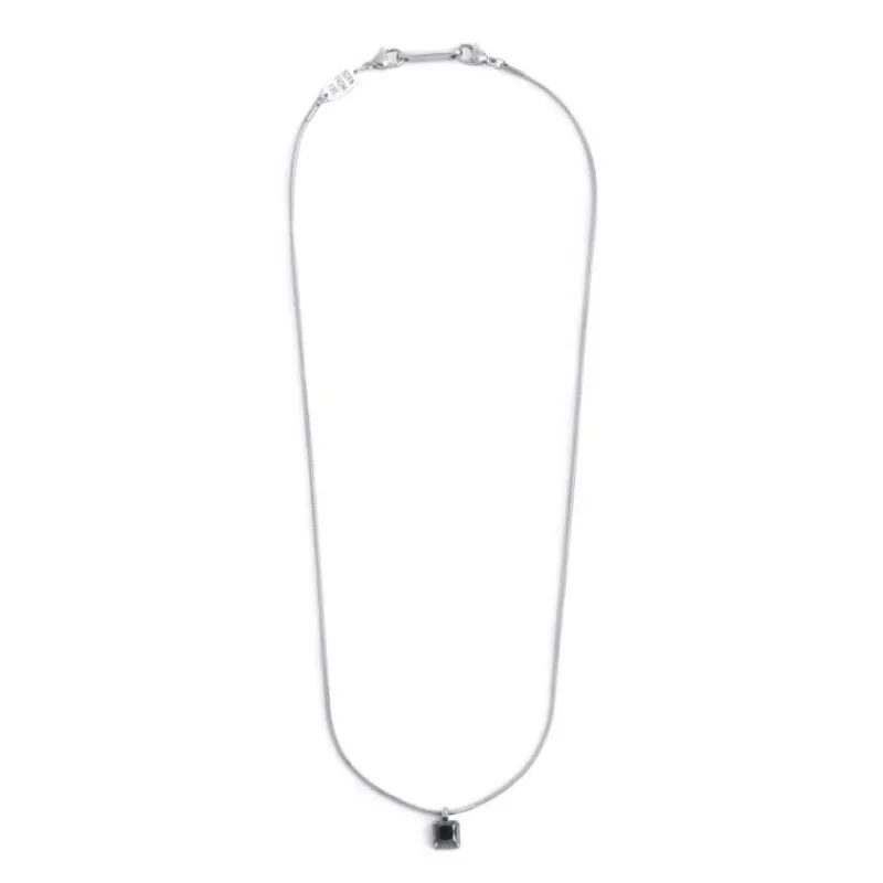 Discount Collana con zircone nero quadrato Collane