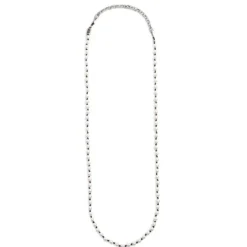 New Collana cordino marrone con perle Collane