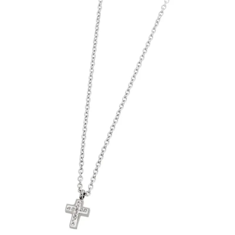 New Collana croce con cristalli Collane