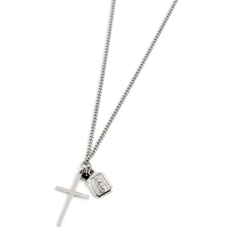 Outlet Collana croce e madonna Collane