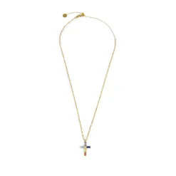 Online Collana croce pendente con cristalli baguette Collane