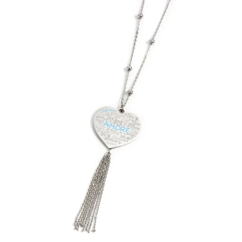 New Collana cuore amore con nappa Collane