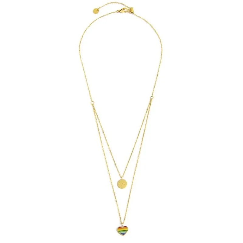 Clearance Collana cuore arcobaleno Collane