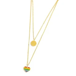 Clearance Collana cuore arcobaleno Collane