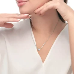 Outlet Collana cuore con cristalli e perle Collane
