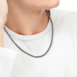 Clearance Collana ematite sfaccettata e liscia Collane
