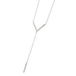 Online COLLANA IN ACCIAIO CON V E BARRETTA Collane