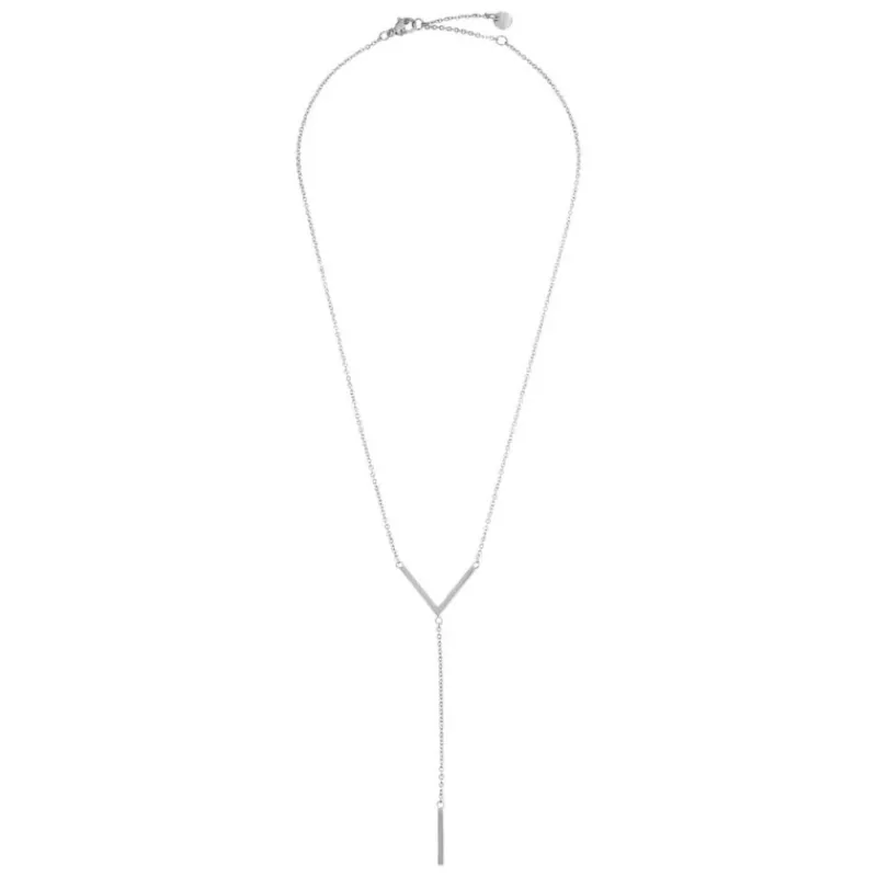 Online COLLANA IN ACCIAIO CON V E BARRETTA Collane