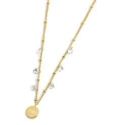 Fashion Collana medaglietta sole pendente con zirconi Collane
