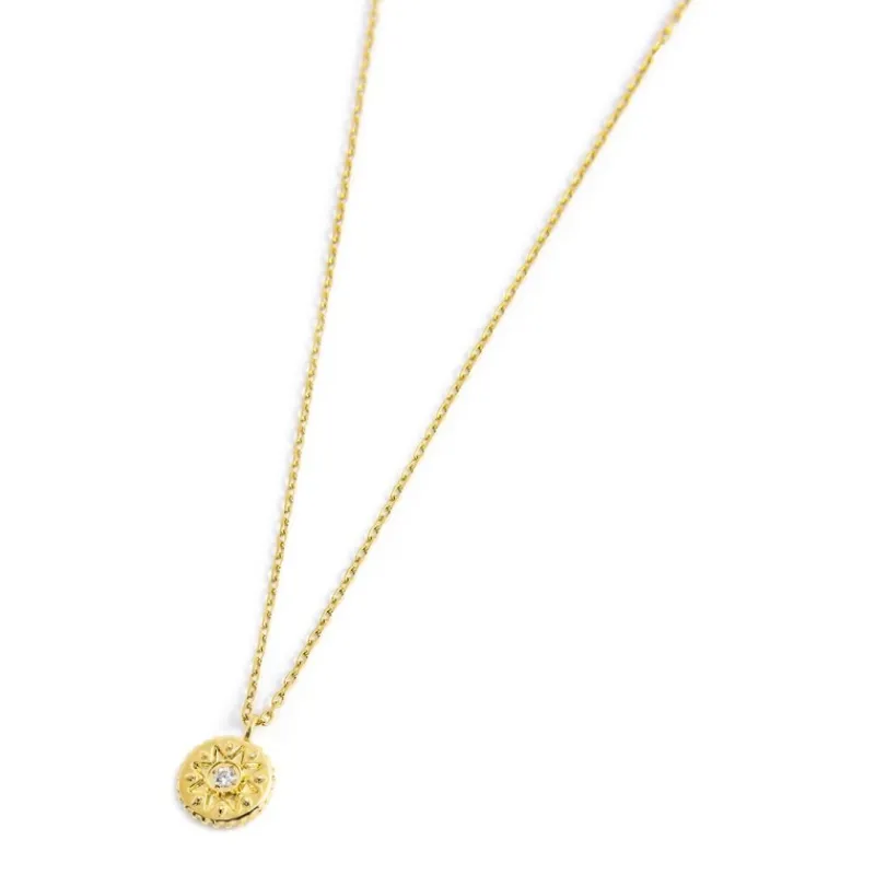 New Collana medaglietta sole pendente Collane