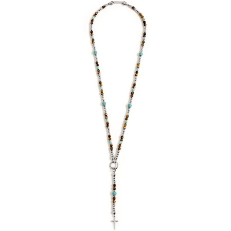 Discount Collana occhio di tigre e turchese Collane