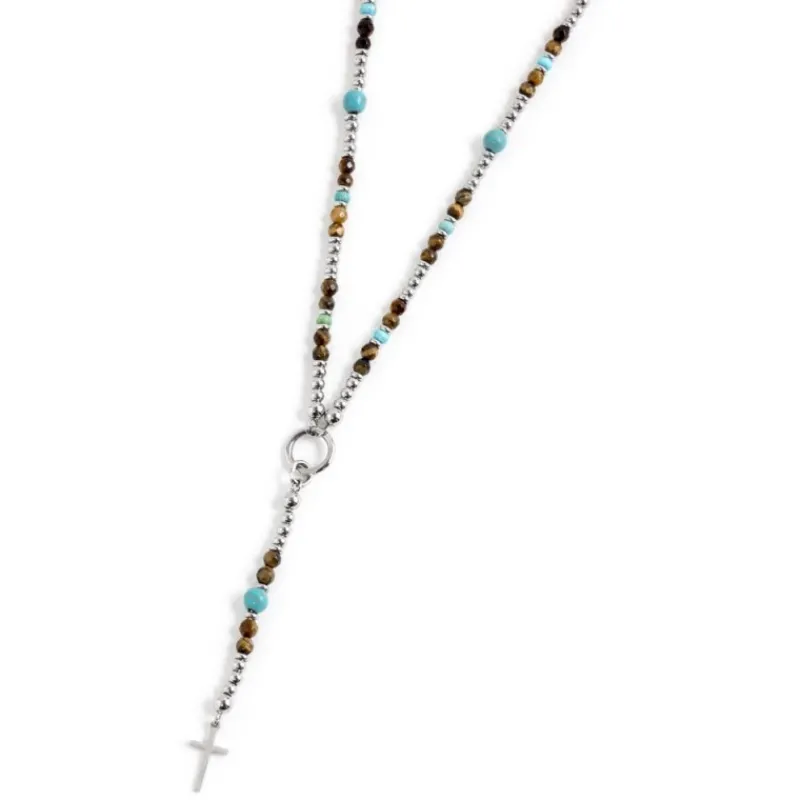 Discount Collana occhio di tigre e turchese Collane