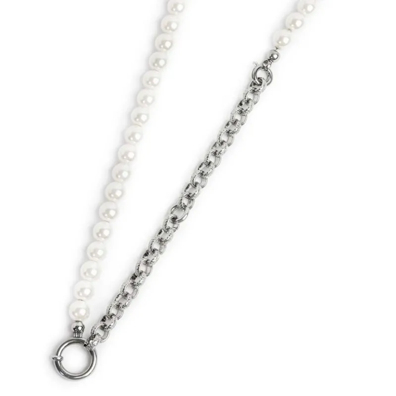 Fashion Collana perle con catena a sfere Collane