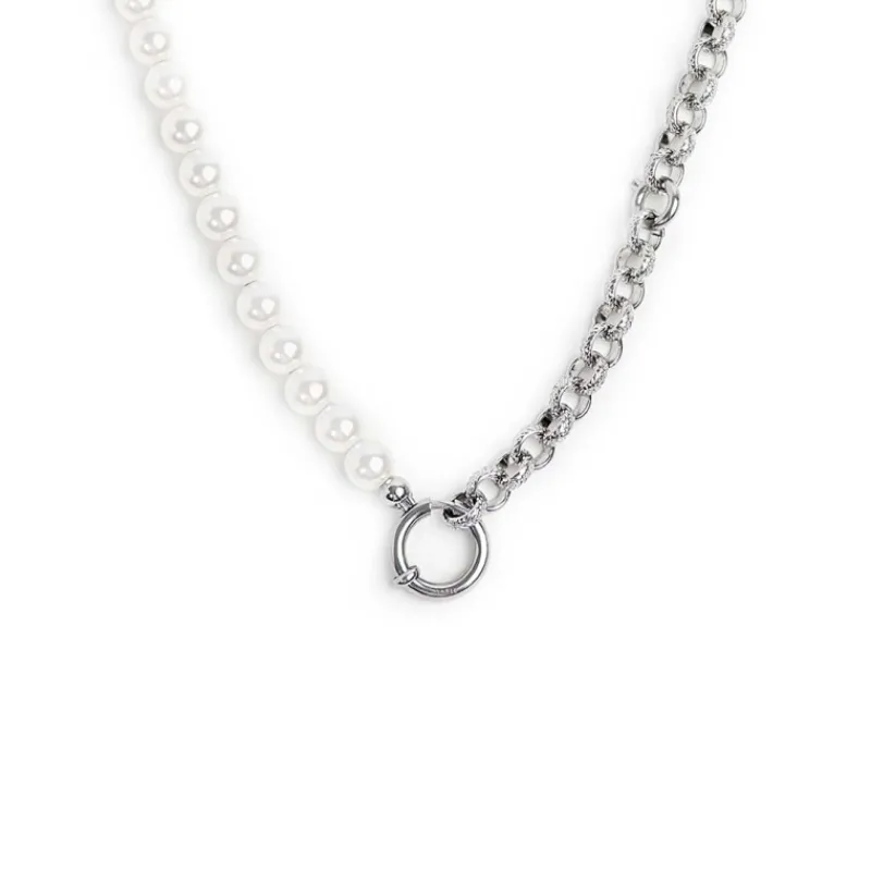 Fashion Collana perle con catena a sfere Collane