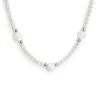Fashion Collana perle con rosa in madreperla Collane