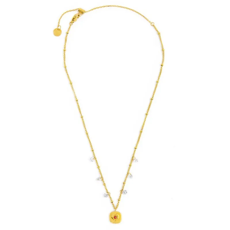 Best Collana piastrina cuore pendente con zirconi Collane