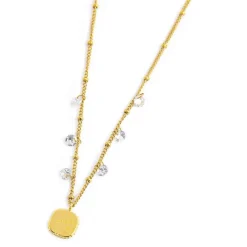 Best Collana piastrina cuore pendente con zirconi Collane