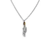 Discount Collana piuma pendente con occhio di tigre ovale Collane
