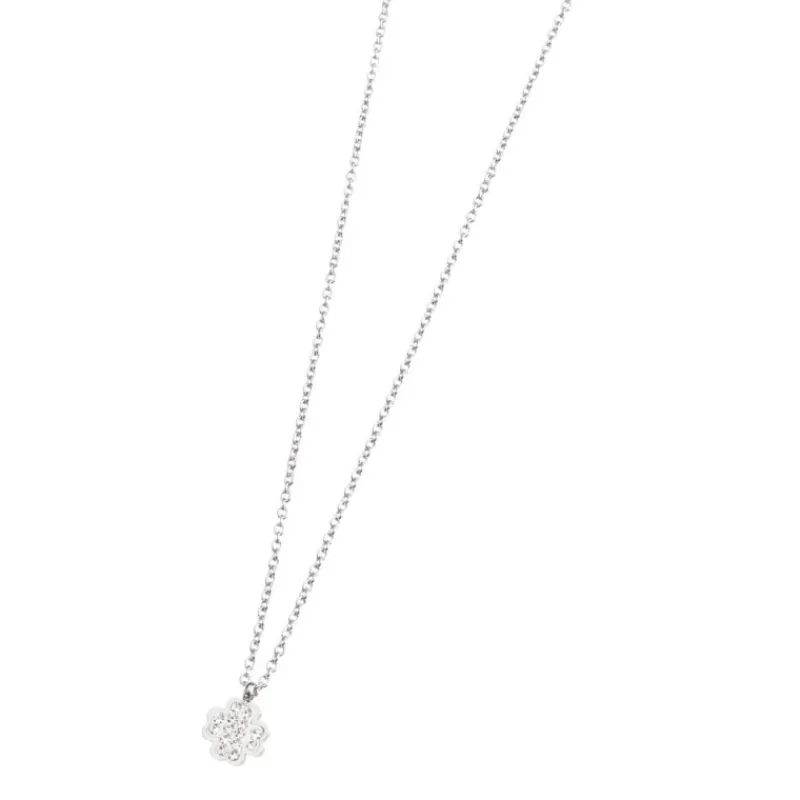 Discount Collana quadrifoglio con cristalli Collane