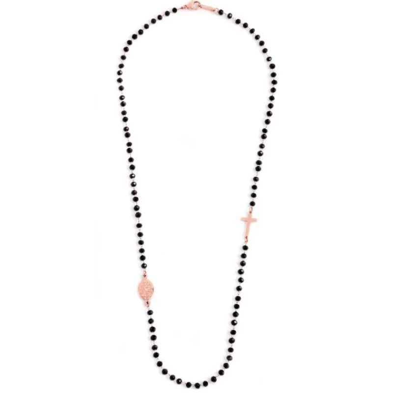 Fashion Collana rosario cristalli sfaccettati Collane