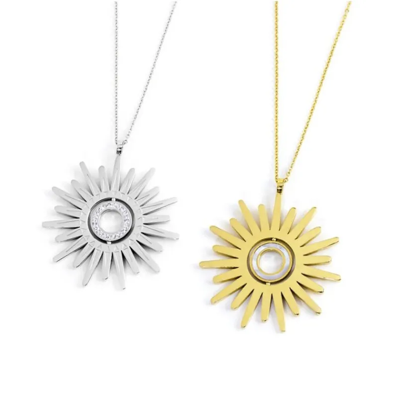Discount Collana sole pendente 50mm Collane