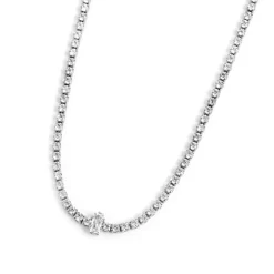 Best Collana tennis con zircone centrale Collane