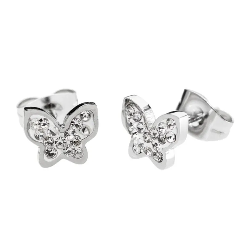 Clearance Orecchini a lobo farfalla con cristalli Orecchini