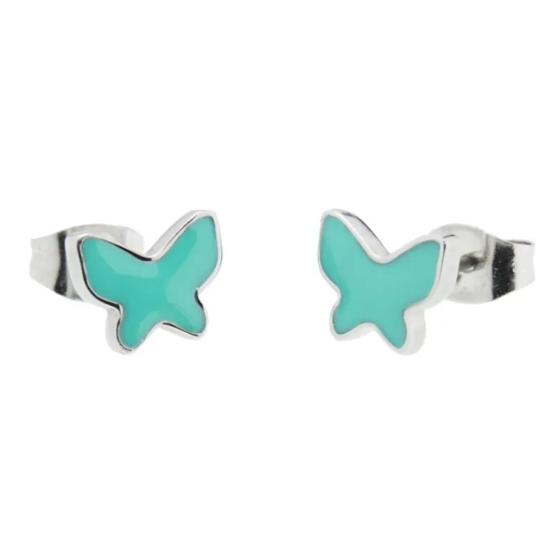 Discount Orecchini a lobo farfalle smaltate Orecchini