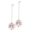 Hot Orecchini con pendente rosa con cristalli Orecchini