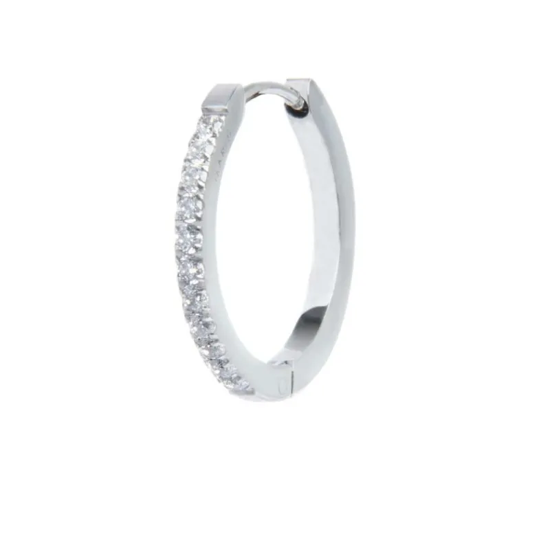 Discount Orecchino a cerchio 2cm con zirconi Orecchini