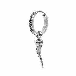 Clearance Orecchino a cerchio con corno pendente Orecchini