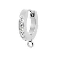 Fashion Orecchino a cerchio 11mm con anello per charm Orecchini