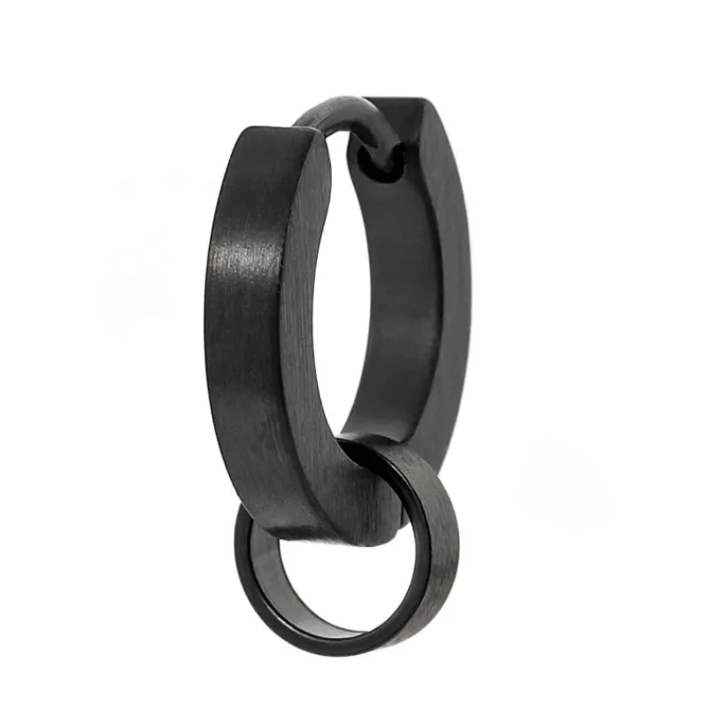 Hot Orecchino a cerchio 14mm con anello per charm Orecchini