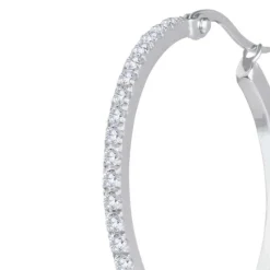Fashion Orecchino a cerchio 32mm con zirconi Orecchini
