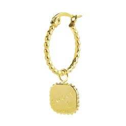 Best Orecchino a cerchio piastrina cuore pendente Orecchini