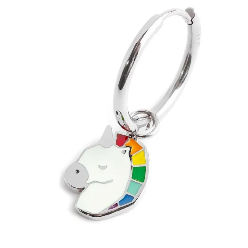 Discount Orecchino a cerchio unicorno Orecchini