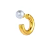 Discount Orecchino a lobo a cerchietto 1,9cm con chiusura perla Orecchini